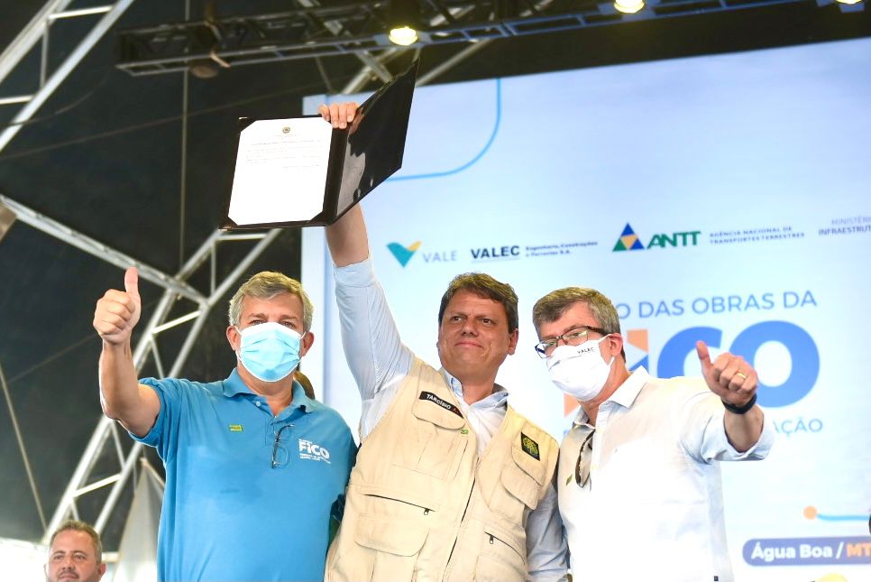 Evento marca o início das obras da Ferrovia de Integração Centro-Oeste – FICO