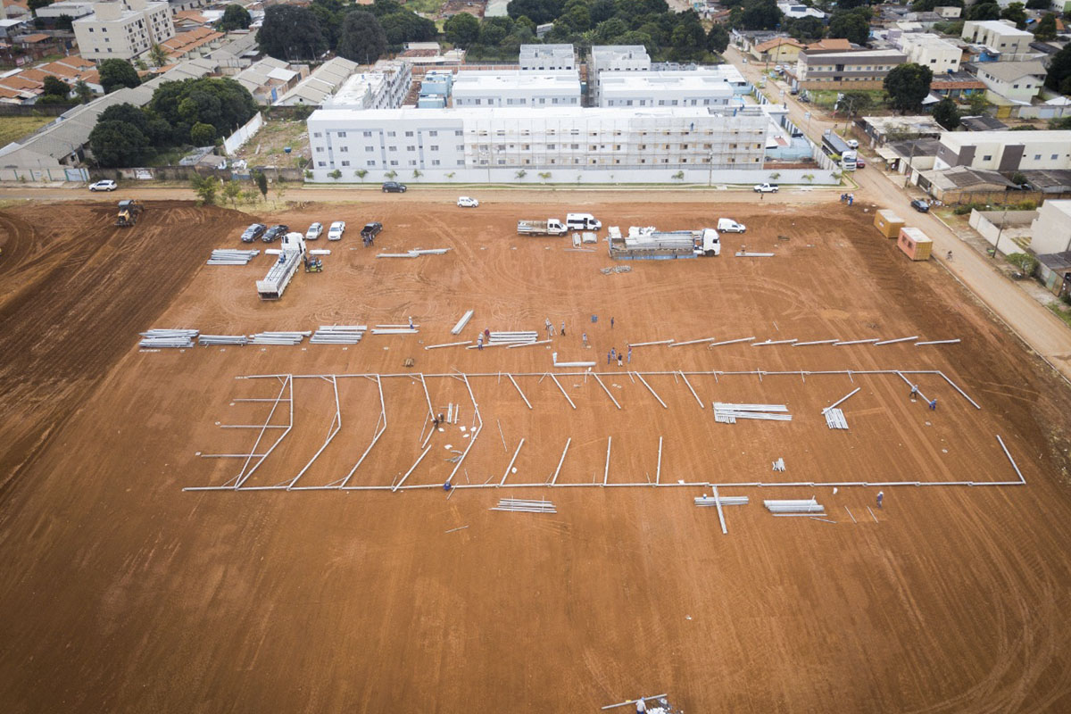 Governo Federal inicia construção do primeiro hospital de campanha em Águas Lindas (GO)