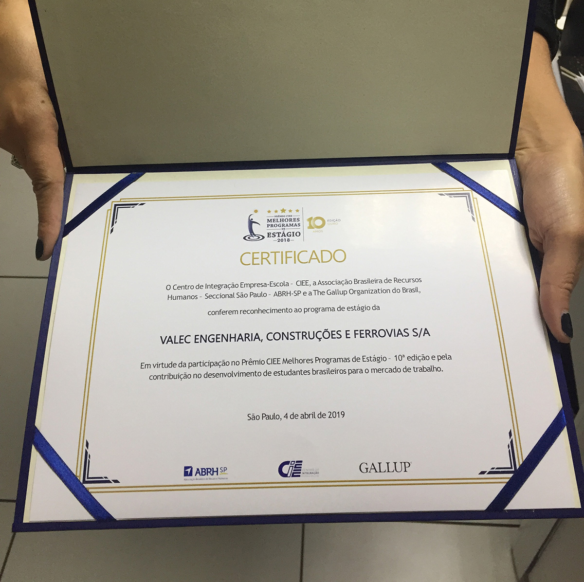 Programa de estágio da VALEC é reconhecido pelo CIEE